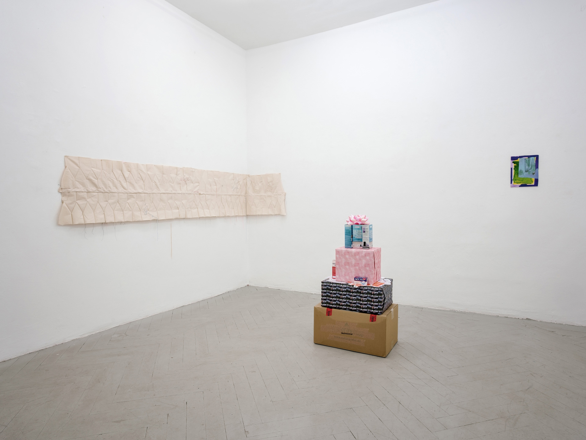 Flying Carpet Shop exhibition view, installation artwork by Marvin Flores Unger, contemporary art project in Hamburg